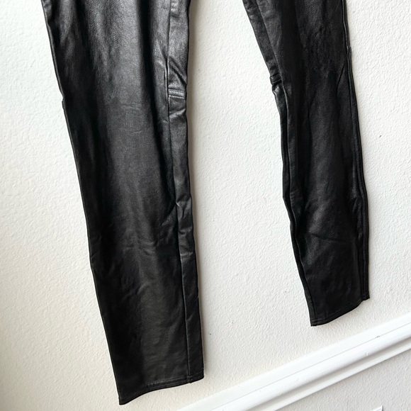 SPANX Leather-Like Ankle Skinny Pant / Legging $148 NOIR BLACK Sz ST - Picture 7 of 14